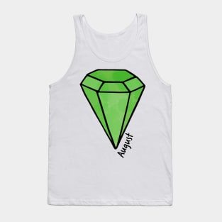 August Peridot Birthstone Tank Top